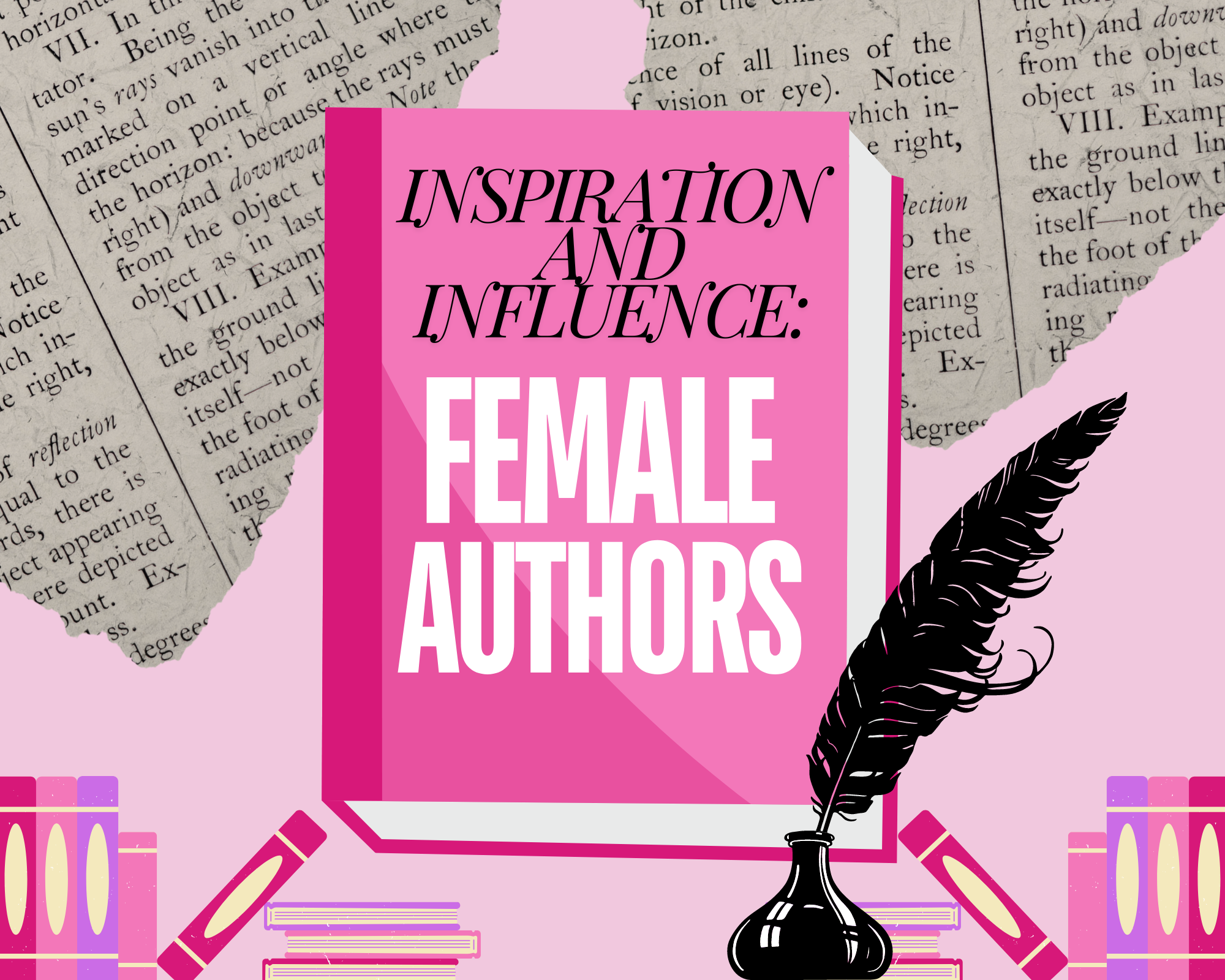 Image: Book titled 'inspiration and influence: female authors'